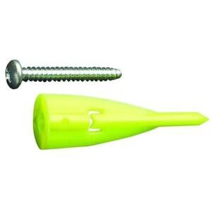 100 Pack Wallclaw Anchors Pck-Wc100-Ys Wall Anchor, 2" L, Plastic